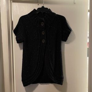 Decree Navy Knit Sweater with Multicolor Accents